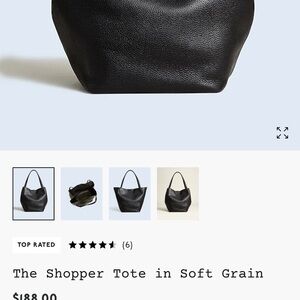 NWT Madewell The Shopper Tote in Soft Grain Pebbled Leather NP309